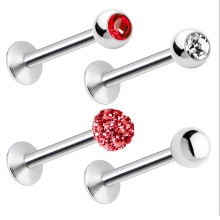 Custom Lip Ring Studs 18G Titanium Gem Crystal Lip Ring Labret Piercing Jewelry